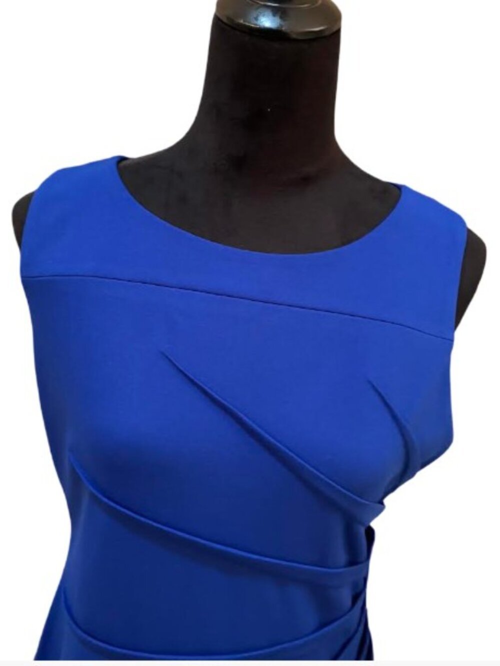 Calvin Klein Starburst Sleeveless Sheath Dress in Royal Blue Size 10 Like New - Picture 3 of 9